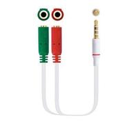 Nanocable cable adaptador audio jack 3.5/m 4pines - 2xjack 3.5/h 3pine