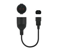 Nanocable cable adaptador c14/m a cee7/h, 25 cm