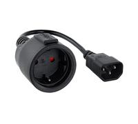 Nanocable Cable Adaptador C14 a CEE7 Macho/Hembra 25cm