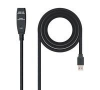 Nanocable Cable prolongador 10.01.0311 USB 3.0 A macho - A hembra 5 m Negro con amplificador