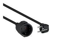 Cable Alargador de Corriente Nanocable 10.22.0610-BK/ Schuko Hembra - Schuko Macho/ 10m/ Negro