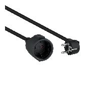 Nanocable Cable Alim. Alargador schuko negro 5 M