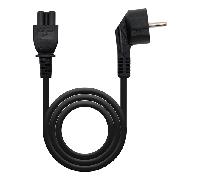 Nanocable Cable de alimentación Trevo CEE7 angular C5 hembra 2 m Negro