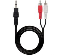 Nanocable Cable de audio 10.24.0301 Jack 3,5 mm a 2xRCA macho 1,5 m Negro