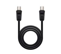 Nanocable Cable Coaxial Antena Analógico TV 75 OHM 1.8m Negro