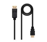 NANOCABLE 10.15.4310 - Cable Conversor Displayport a HDMI, Displayport/Macho - HDMI/Macho, Negro, 10 m