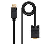 NANOCABLE CABLE CONVERSOR DP A VGA, DP/M - VGA/M, NEGRO, 5.0 M (10.15.4405)