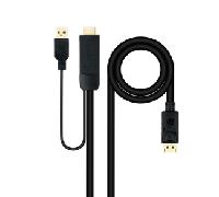 Cable Conversor Nanocable 10.15.4352/ HDMI Macho - DisplayPort Macho/ 1.8m/ Negro