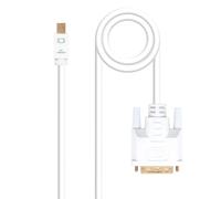 Nanocable Cable Conversor Mini DisplayPort a DVI Blanco 3m