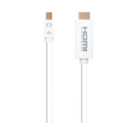 Nanocable cable conversor mini dp a hdmi, mini dp/m - hdmi/m, blanco,