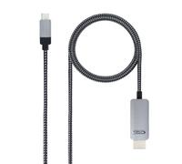 NANOCABLE 10.15.5102 - Cable Conversor USB-C a HDMI, Color Negro, 1.8 Metros