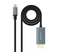 Cable Conversor Nanocable 10.15.5162/ USB Tipo-C Macho - HDMI Macho/ 1.8m/ Negro