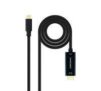 Nanocable 10.15.5135 - Cable USB-C a HDMI 4K@30Hz, 5 m, compatible con USB-C con salida de vídeo (DP Alt Mode), negro