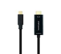 NANOCABLE 10.15.5105 - Cable Conversor USB-C a HDMI, USB-C/M - HDMI/M, Negro, 5 m