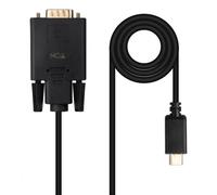 Nanocable - Cable Conversor USB-C/M a VGA/M, 1.8 m, Negro