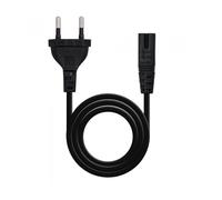 Nanocable Cable de Alimentación con forma 8, CEE7/16/M - C7/H, Negro, 2m