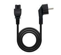 Nanocable Cable de Alimentación Trébol CEE7 Acodado Macho a C5 Hembra 1.5m