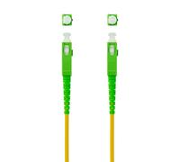 Nanocable - Cable de Fibra Óptica SC/APC a SC/APC Monomodo Simplex LSZH, Amarillo, 1 m