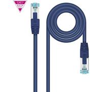 Nanocable cable de red cat.7 600mhz lszh sftp pimf awg26, azul, 25 cm