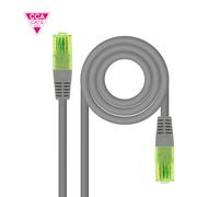 Nanocable Cable de Red Latiguillo RJ45 CAT.6 UTP AWG26 CCA (Copper-Clad Aluminium) Aluminio revestido de Cobre, Gris, 30 cm