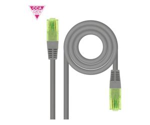 Nanocable Cable de Red Latiguillo RJ45 CAT.6 UTP AWG26 CCA, Gris, 7 m