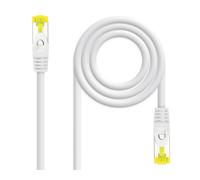 Cable de red latiguillo RJ45 Cat6A SFTP 1 m Blanco Nanocable