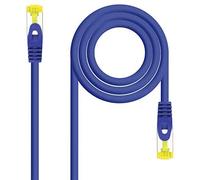 NanoCable 10.20.1901-BL - Cable de Red Ethernet RJ45 LSZH Cat.6A SFTP, AWG26, 100% Cobre, Libre de alogenos, Azul, latiguillo de 1.0mts