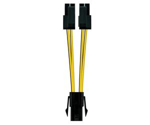 Nanocable Cable Duplicador de Alimentación CPU 4 Pines Hembra a 4+4 Pines Macho 15cm