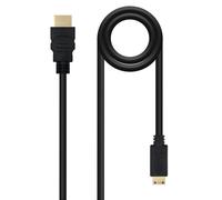 NanoCable 10.15.0902 - Cable HDMI a Mini HDMI alta velocidad V1.3B, A/M-C/M, macho-macho, negro, 1.8mts