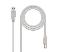 Nanocable Cable USB 2.0 para impresora USB-A macho a USB-B macho – 1,8 m Beige