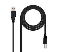 Nanocable Cable Impresora USB 2.0 Tipo A/B Macho/Macho 1m Negro