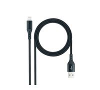 Nanocable cable lightning a usb 2.0, lightning/m -usb a/m, negro, 1 m
