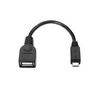 Nanocable Cable OTG USB 2.0 Micro USB-B Macho a USB-A Hembra 15cm Negro