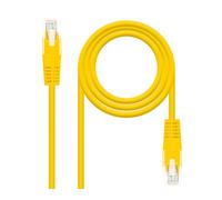 NanoCable 10.20.0401-Y - Cable de red Ethernet RJ45 Cat.6 UTP AWG24, 100% cobre, Amarillo, latiguillo de 1mts
