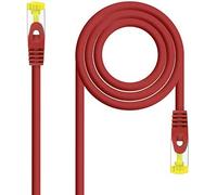 Nanocable cable red latiguillo rj45 lszh cat.6a sftp awg26, rojo, 25 c