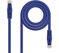 Nanocable cable red latiguillo rj45 lszh cat.6a utp awg24, azul, 25 cm
