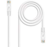 Cable de red rígido utp categoría 6 nanocable blanco 13.5 cm