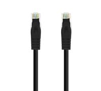 Cable de Red RJ45 Cat6A UTP AWG26 Negro (25 cm) - Nanocable