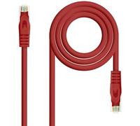 Nanocable cable red latiguillo rj45 lszh cat.6a utp awg24, rojo, 25 cm