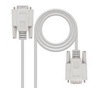 Nanocable Cable Serie Null Modem DB9 Macho a DB9 Hembra 1.8m Beige