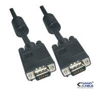 Nanocable Cable SVGA con Ferrita HPDB15 Macho/Macho 6m Negro