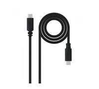 Nanocable Cable USB 2.0 3A, tipo USB-C/M-USB-C/M, Negro, 1.5 m