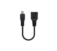 Nanocable cable usb 2.0 otg, tipo micro b/m-a/h, negro, 15 cm