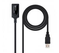 Nanocable CABLE USB 2.0 PROLONGADOR CON AMPLIFICADOR, TIPO A/M-A/H, 5.0 M