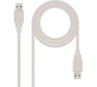Nanocable Cable USB 2.0 USB-A M/M 1 m Beige