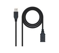 Cable USB 3.0 Nanocable USB-A M/F 1 M Negro