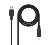 Nanocable Cable Impresora USB 3.0 Tipo A/B Macho/Macho 2m Negro