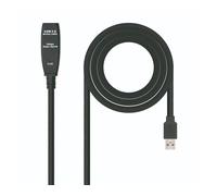 Nanocable Cable prolongador 10.01.0311 USB 3.0 A macho - A hembra 5 m Negro con amplificador