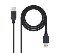 Nanocable Cable USB 3.0 Tipo A/A Macho/Macho 1m Negro