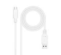 Nanocable cable usb 3.1, gen2 10 gbps 3a, tipo usb-c/m-a/m, blanco, 0.